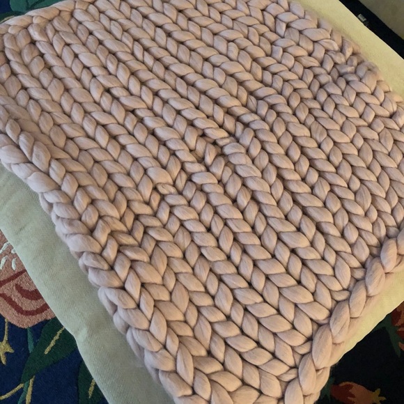 100% cotton chunky knit blanket - Picture 4 of 4